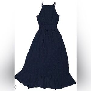 Emerald Sundae Navy Blue Casual Kids Dress